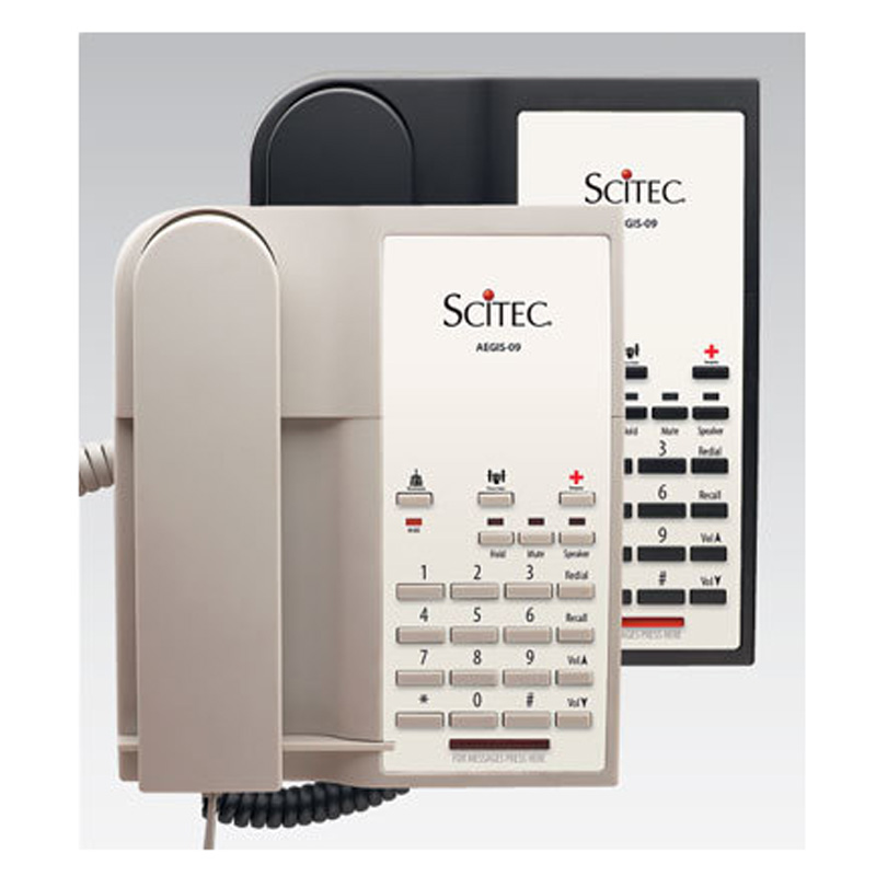 Điện Thoại Khách Sạn Scitec Aegis-3S-09 Single Line Speakerphone Hotel Phone 3 Button Ash 98031