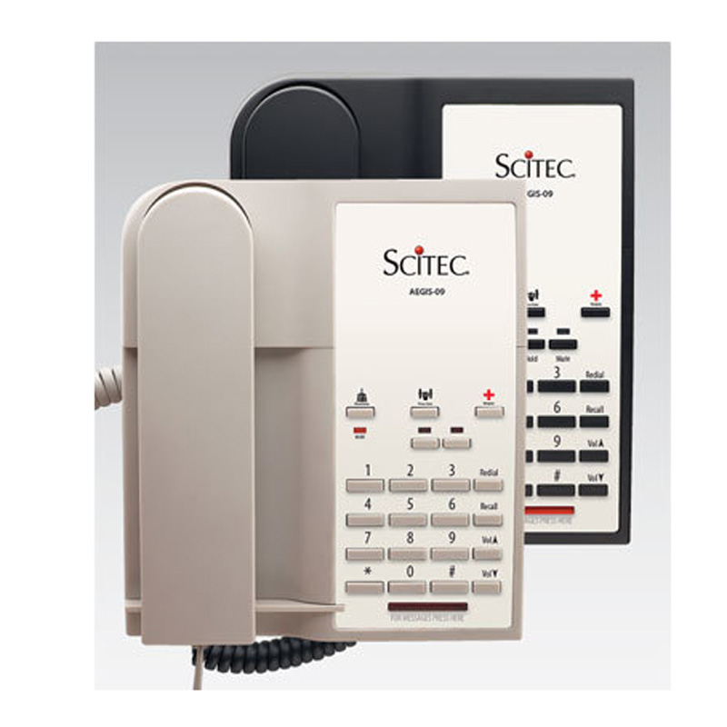 Điện Thoại Khách Sạn Scitec Aegis-3-09 Single Line Hotel Phone 3 Button Black 90302