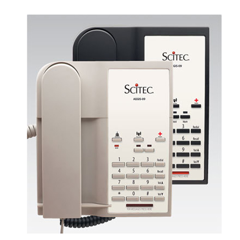 Điện Thoại Khách Sạn Scitec Aegis-3-09 Single Line Hotel Phone 3 Button Ash 90301