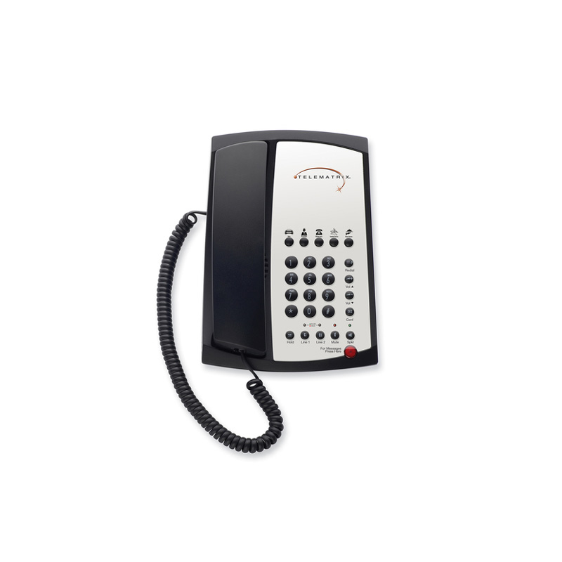 Điện Thoại Khách Sạn Telematrix 3102MWD5 Two Line 5 Button Speakerphone Black 321491