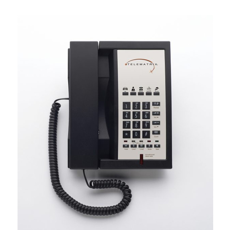 Điện Thoại Khách Sạn Telematrix 3302MWD5 Two Line 5 Button Speakerphone Black 341491