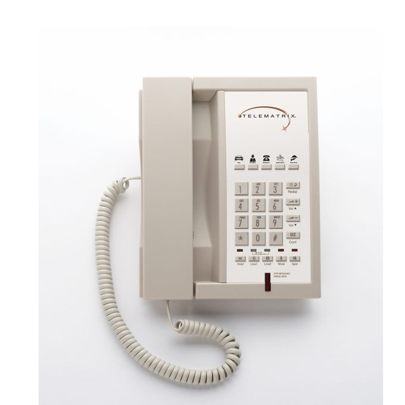 Điện Thoại Khách Sạn Telematrix 3302MWD5 Two Line 5 Button Speakerphone Ash 34149