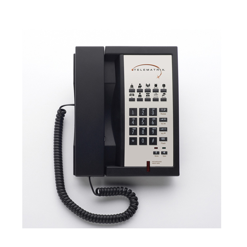 Điện Thoại Khách Sạn Telematrix 3300MWD Single Line Speakerphone 10 Button Black 333391