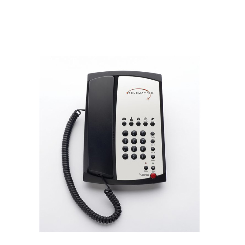 Điện Thoại Khách Sạn Telematrix 3100MWD5 Single Line Speakerphone 5 Button Black 311491