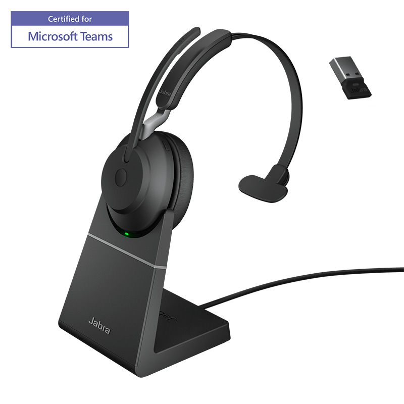 Jabra Evolve2 65 USB-A MS Mono with Charging Stand