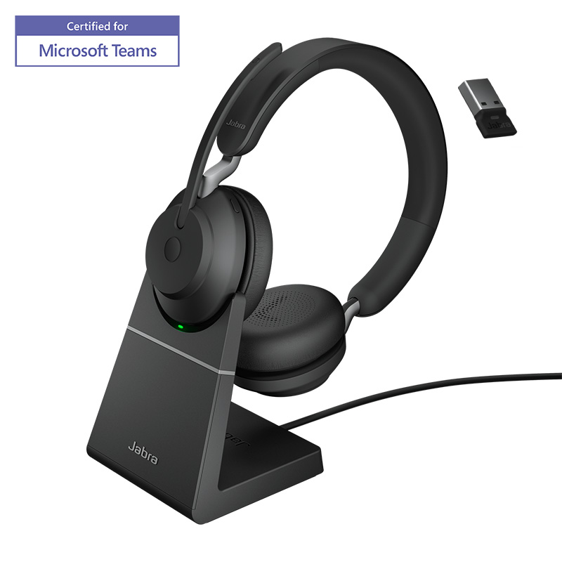 Jabra Evolve2 65 USB-C MS Stereo with Charging stand