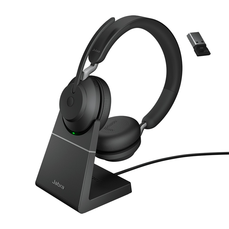 Jabra Evolve2 65 USB-A UC Stereo with Charging stand