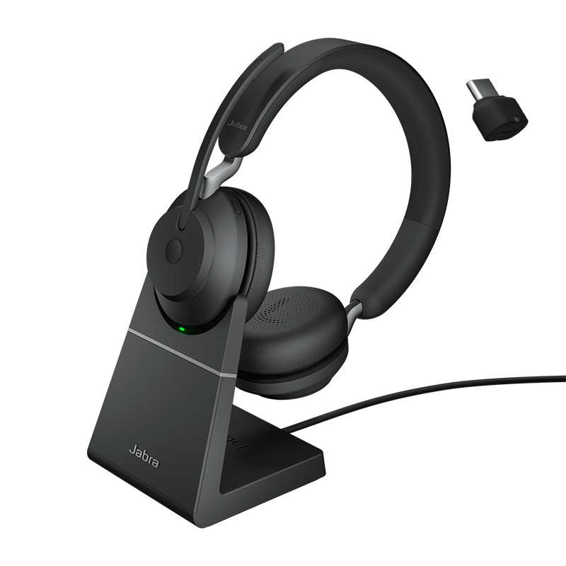 Jabra Evolve2 65 USB-C UC Stereo with Charging stand