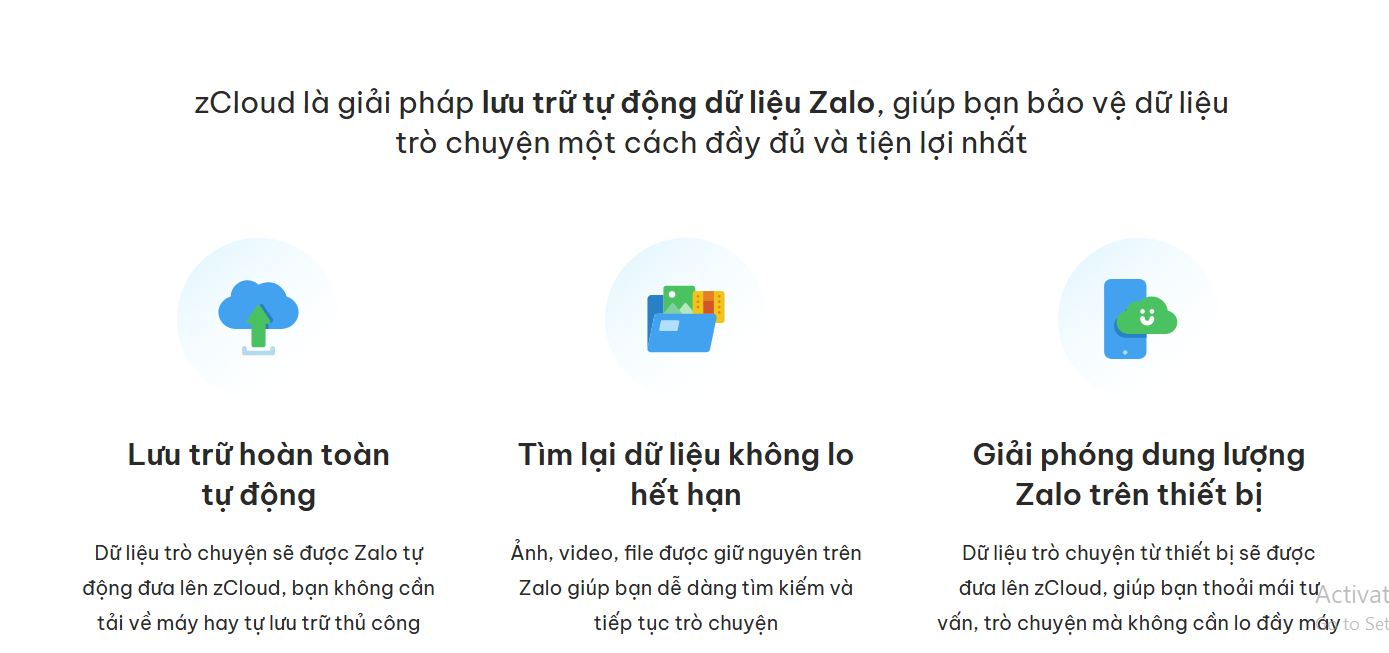 Nâng cấp zCloud Zalo không giới hạn – Sao lưu dữ liệu mọi lúc