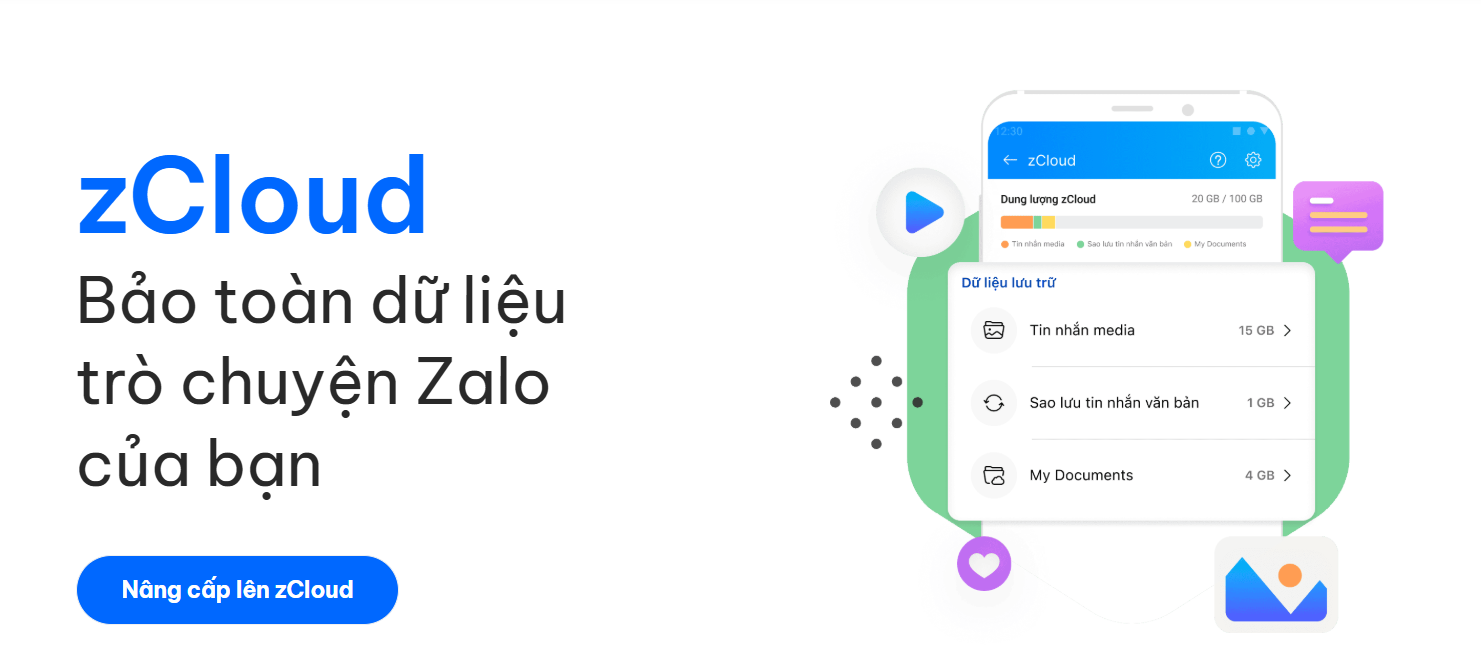 Đăng ký zCloud Zalo uy tín – Dung lượng lớn, không gián đoạn