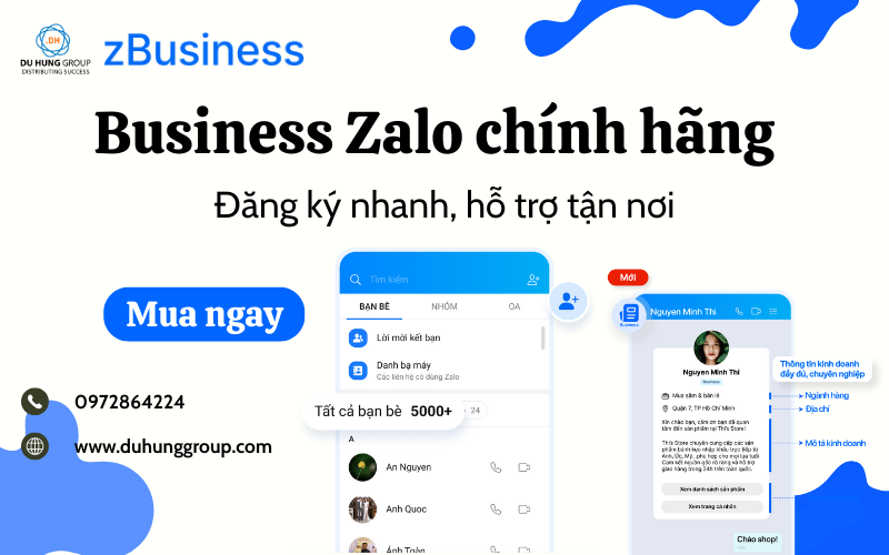Business Zalo Me Chính Hãng – Đăng Ký Nhanh, Hỗ Trợ Tận Nơi