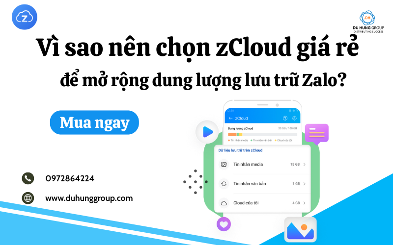 Vì Sao Nên Chọn ZCloud Giá Rẻ để Mở Rộng Dung Lượng Lưu Trữ Zalo?
