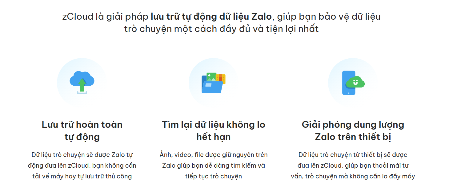 Đăng ký zCloud Zalo giá rẻ – Nâng cấp dung lượng lưu trữ Zalo dễ dàng