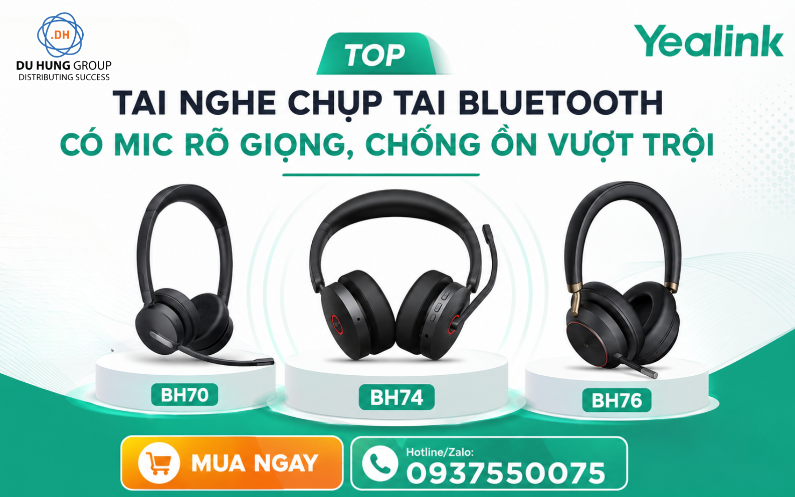 Top Tai Nghe Chụp Tai Bluetooth Có Mic Rõ Giọng, Chống ồn Vượt Trội