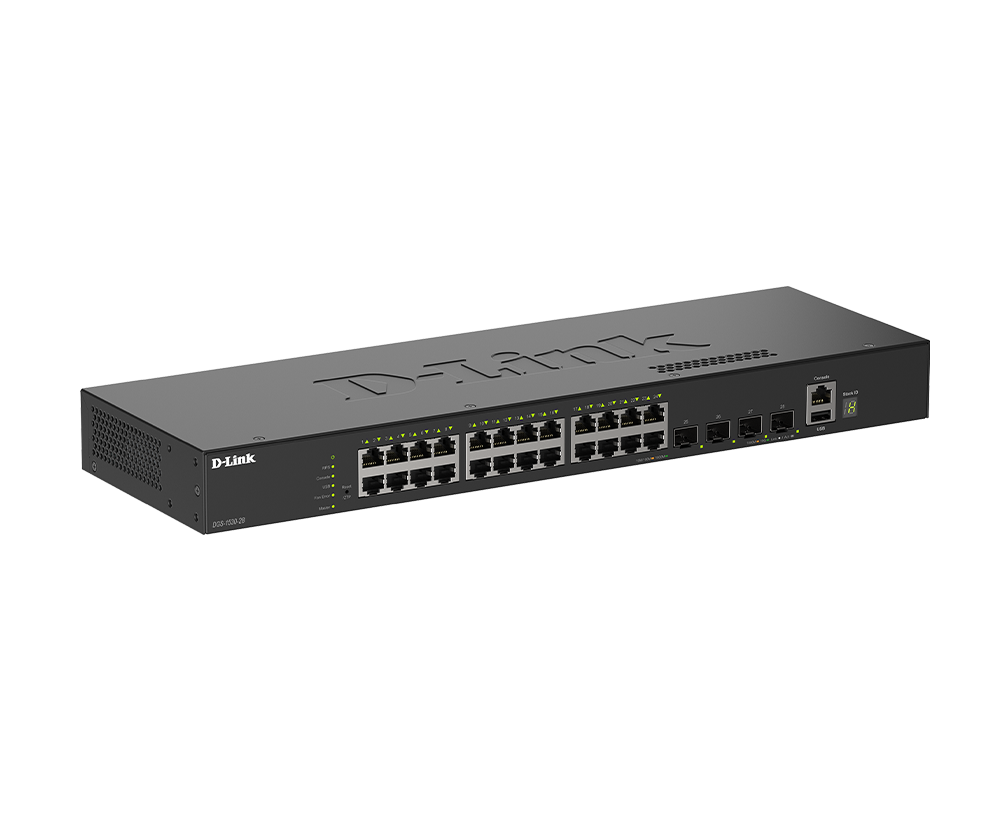 Bộ Chuyển Mạch Thông Minh Quản Lý, Xếp Chồng, 24 Cổng Gigabit DGS-1530-28