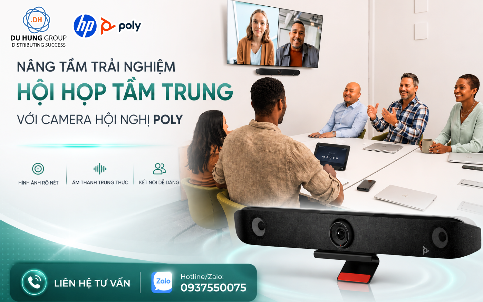 Camera Hội Nghị Poly Cho Phòng Họp Tầm Trung