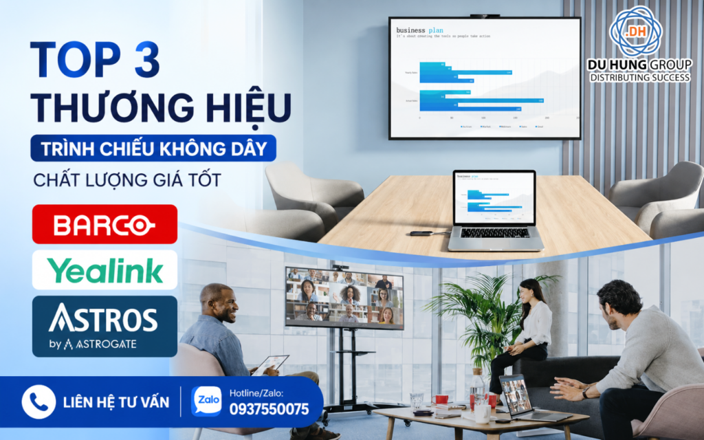 Top 3 thương hiệu trình chiếu không dây chất lượng giá tốt