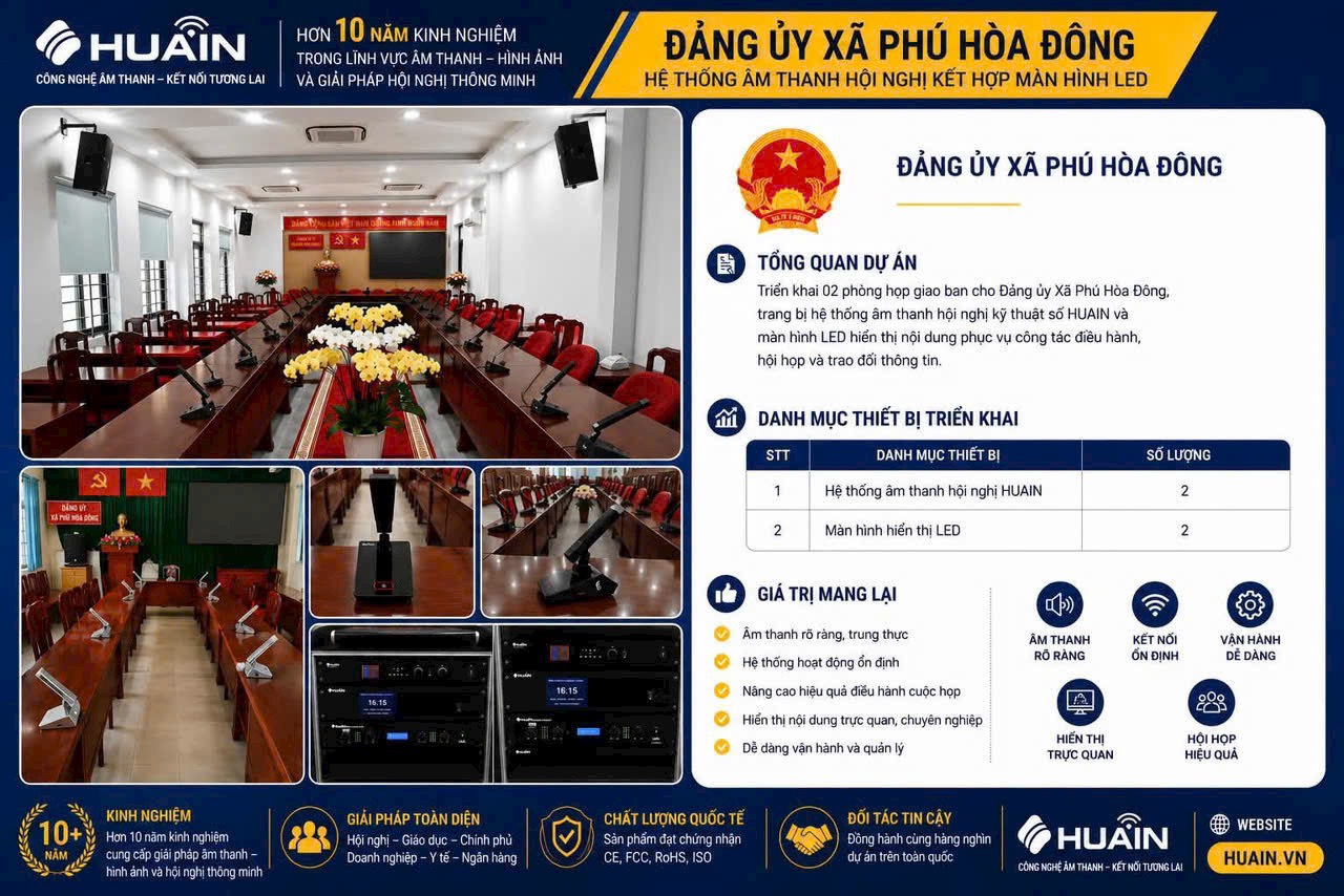 Tư vấn lắp đặt thiết bị họp hội nghị cho UBND Phường/Xã