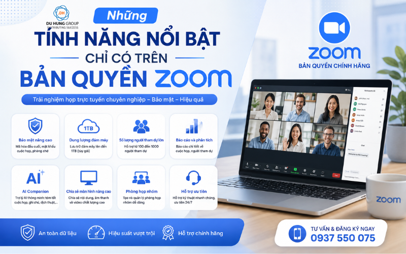 Những tính năng nổi bật chỉ có trên bản quyền Zoom