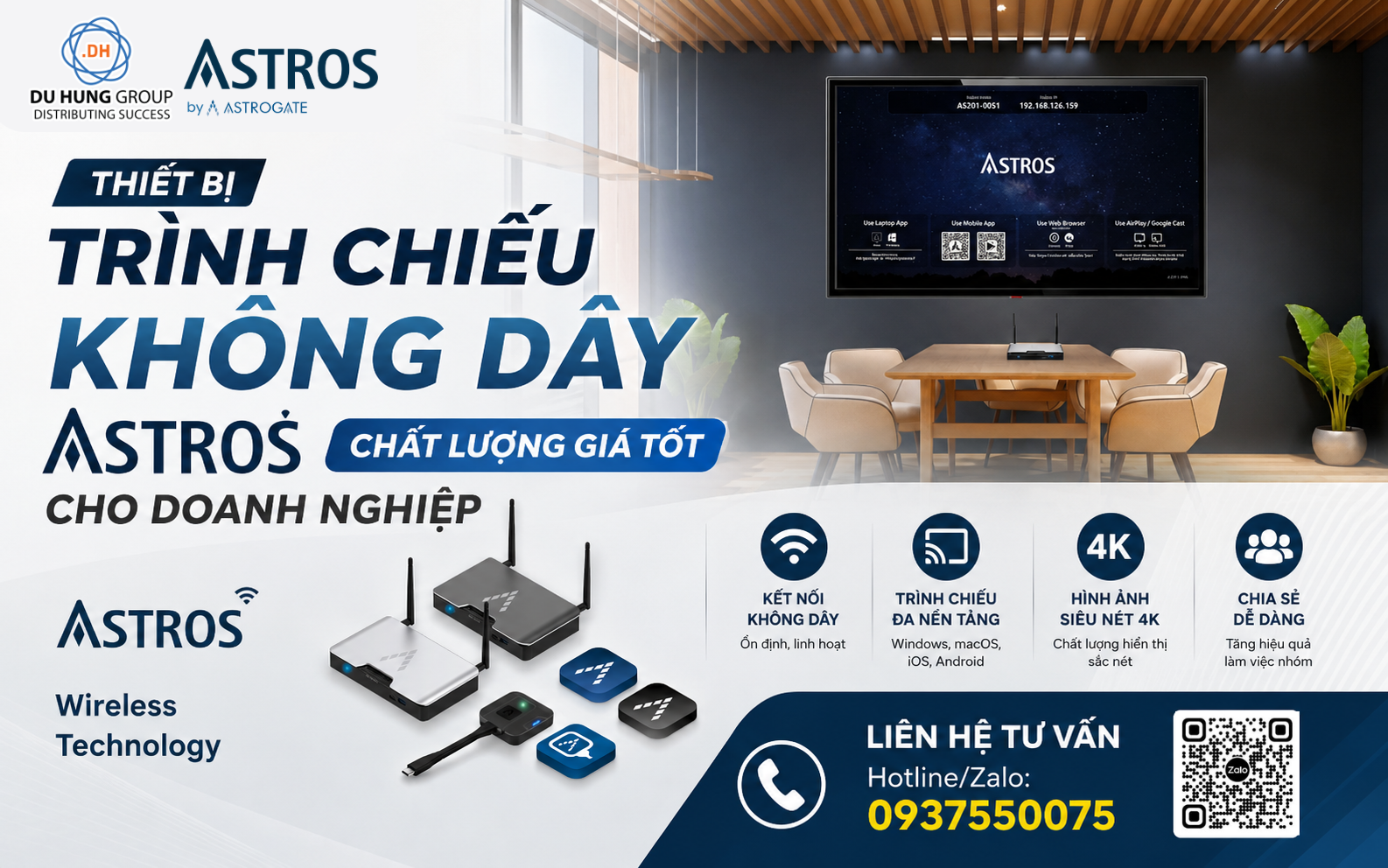 Thiết Bị Trình Chiếu Không Dây Astros Chất Lượng Giá Tốt Cho Doanh Nghiệp