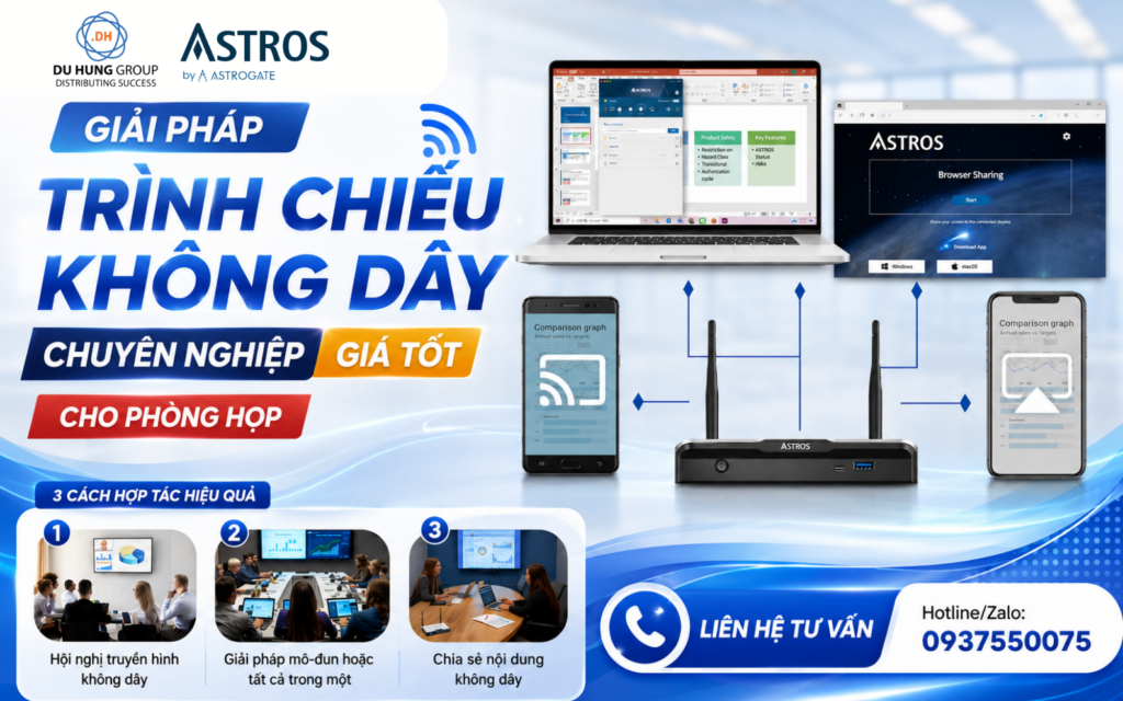 Giải pháp trình chiếu không dây chuyên nghiệp giá tốt cho phòng họp