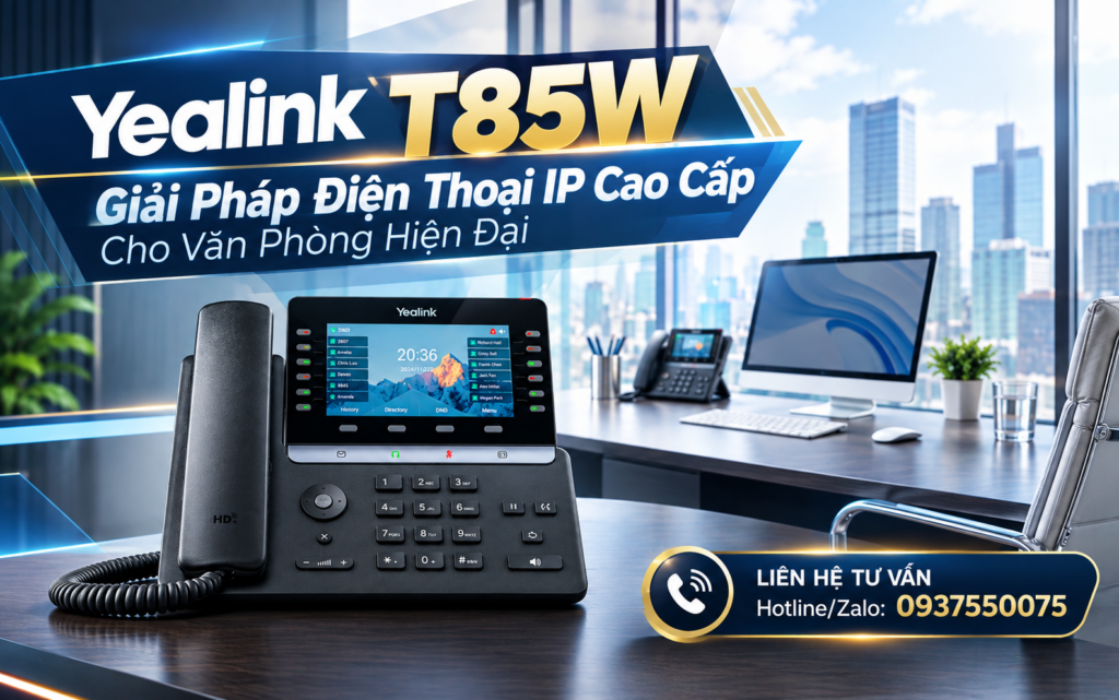 Yealink T85W – Giải Pháp Điện Thoại IP Cao Cấp Cho Văn Phòng Hiện Đại