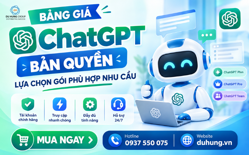 Bảng giá ChatGPT bản quyền – Lựa chọn gói phù hợp nhu cầu