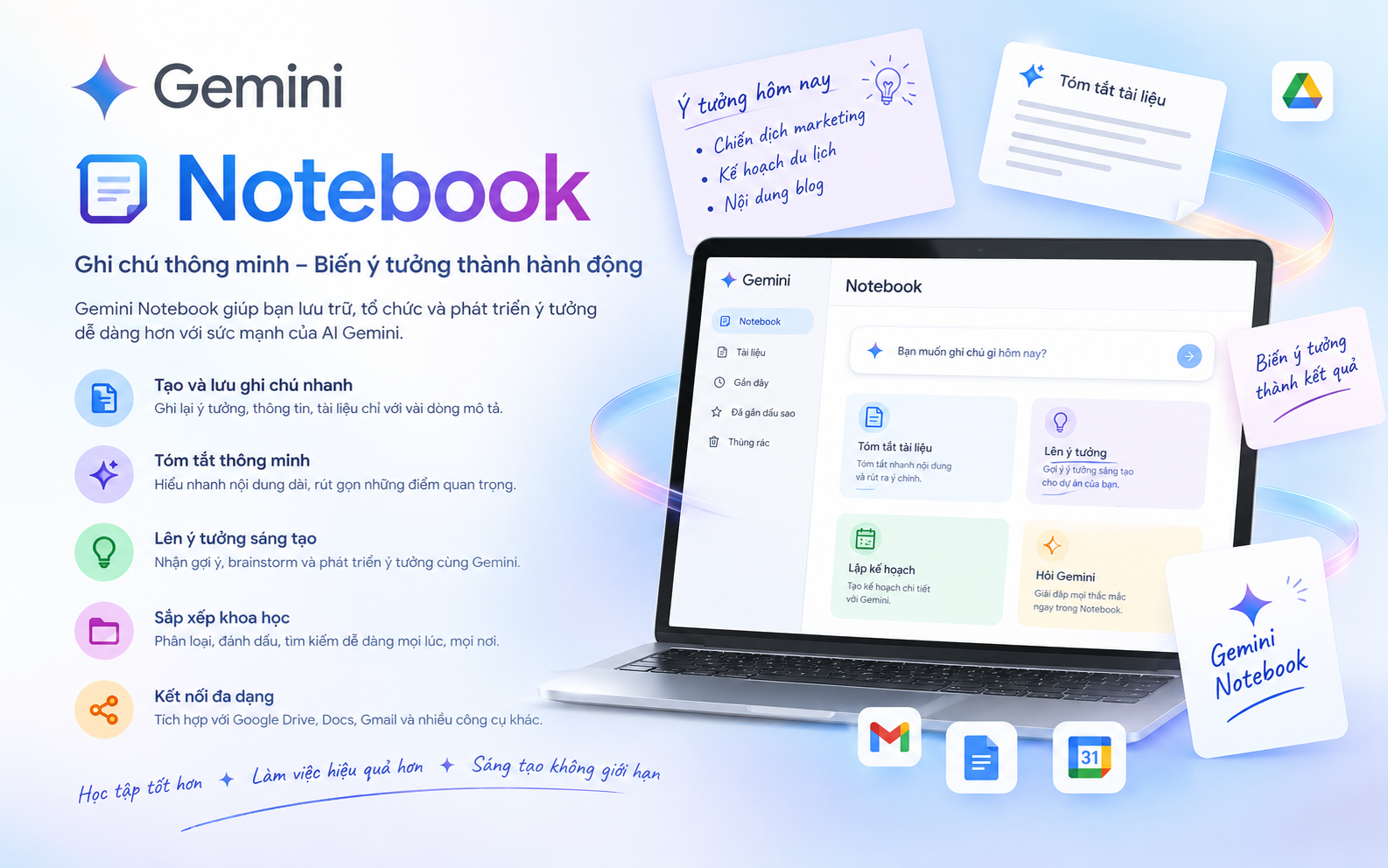 Gemini Notebook có gì nổi bật? Những tính năng bạn không nên bỏ qua