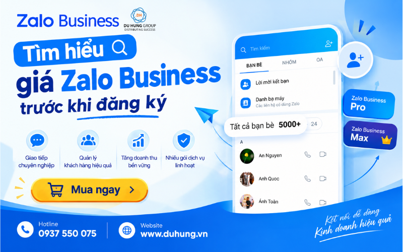 Tìm hiểu giá Zalo Business trước khi đăng ký