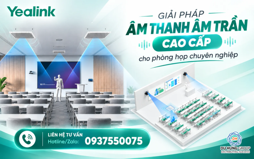 Giải pháp âm thanh âm trần cao cấp cho phòng họp chuyên nghiệp