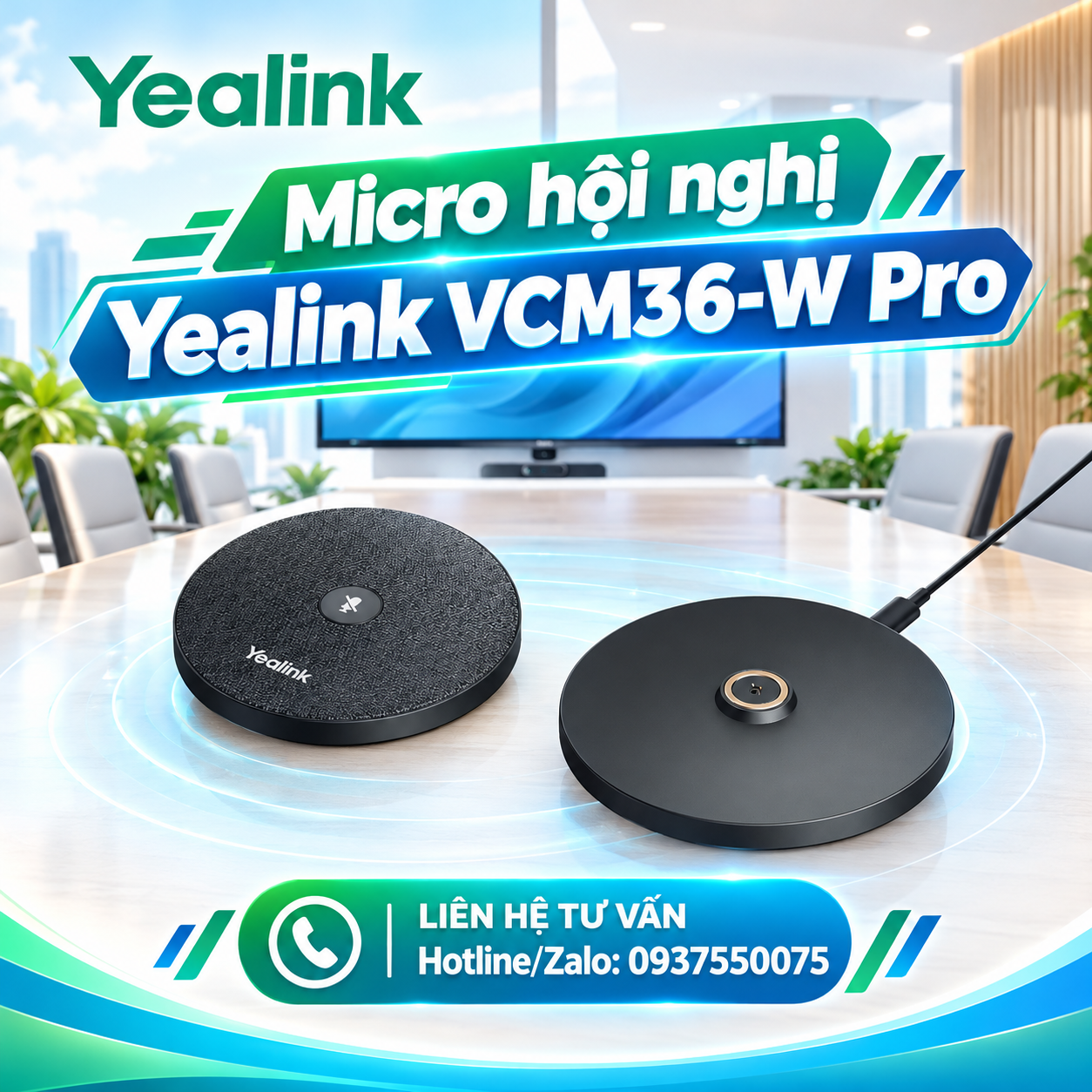 Micro Hội Nghị Yealink VCM36-W Pro