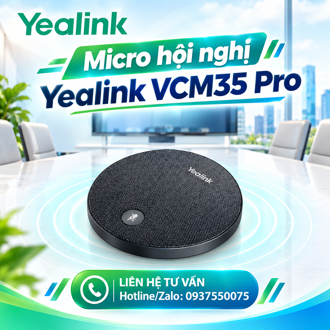 Micro hội nghị có dây Yealink VCM35 Pro (5)