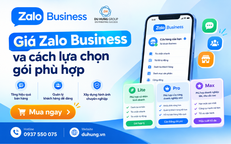 Bảng giá Zalo Business và cách lựa chọn gói phù hợp